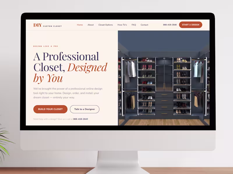 Cover image for Website Design for DIY Custom Closet