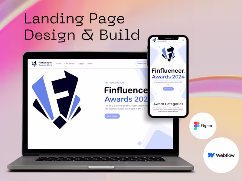 Cover image for Landing Page Design + Webflow Build