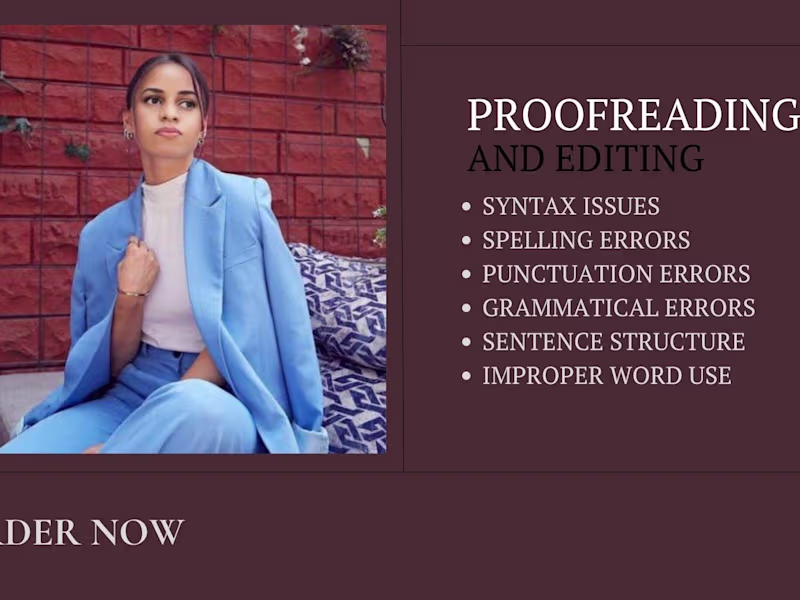 Cover image for I will professionally edit proofread your documents