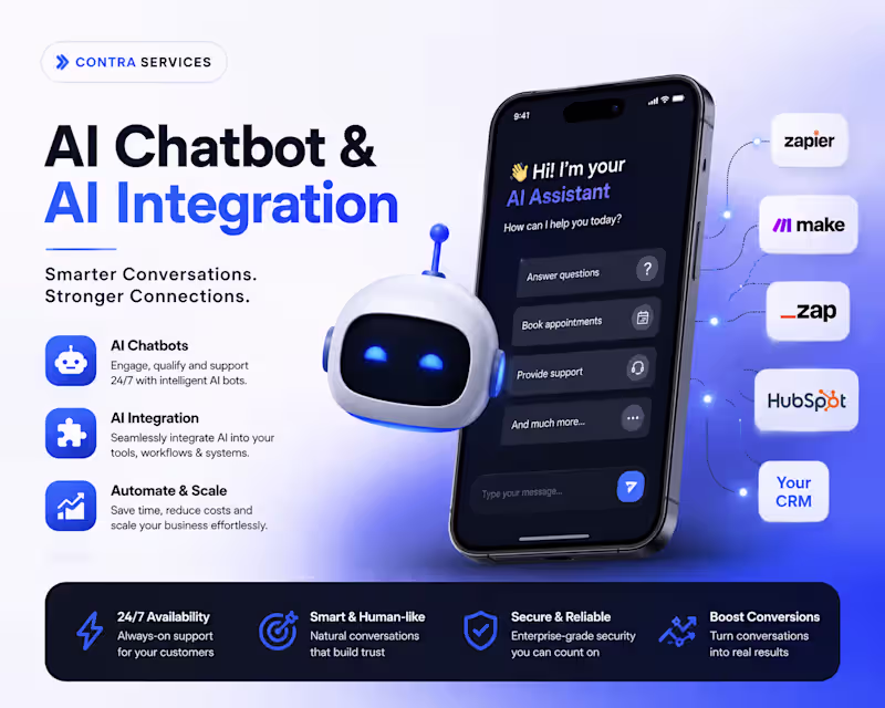Cover image for AI Chatbot & AI Integration for Your App or Website
