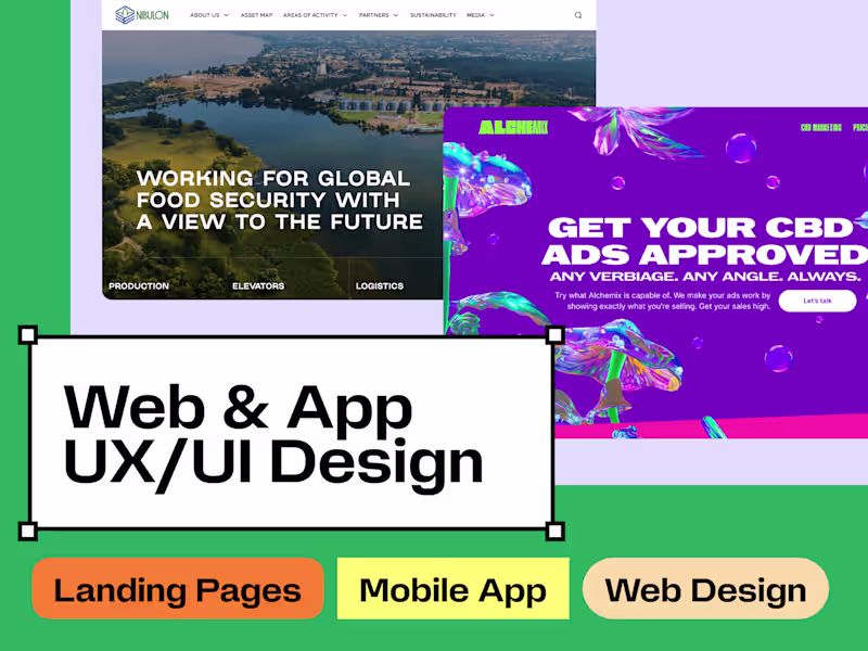 Cover image for Ongoing UX/UI Design for Websites, Apps & Landing Pages