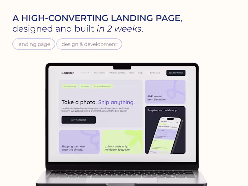 Cover image for Landing Page Design & Build