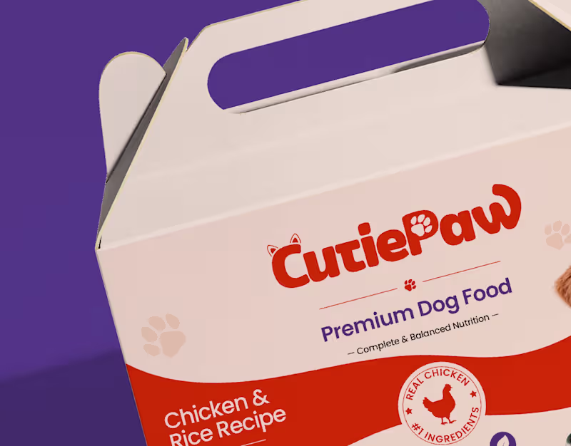 Cover image for CutiePaw Dog Food Packaging Design