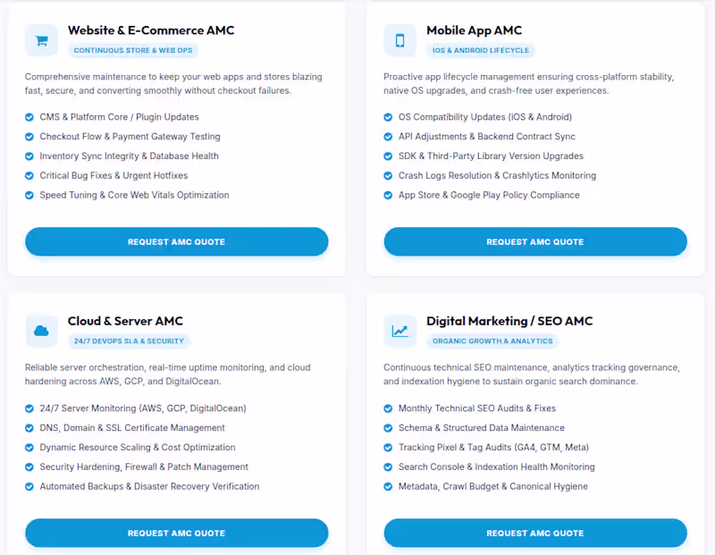Cover image for High-Performance Web & Mobile Apps | Proactive AMC & DevOps