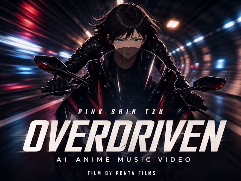 Cover image for OVERDRIVEN — AI Anime Music Video | Pink Shih Tzu