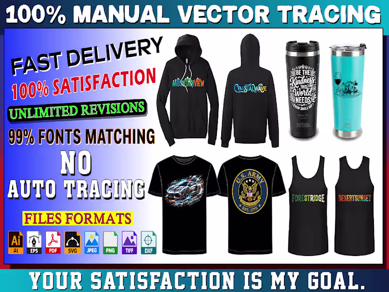 Cover image for I can Vector Tracing, Sketches,Print ready files high resolution