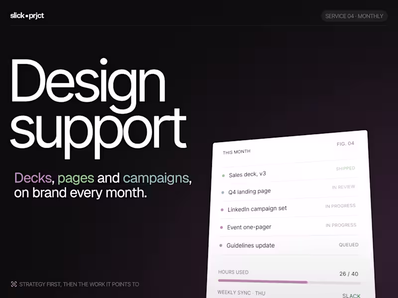 Cover image for Ongoing Design Support · Monthly Retainer