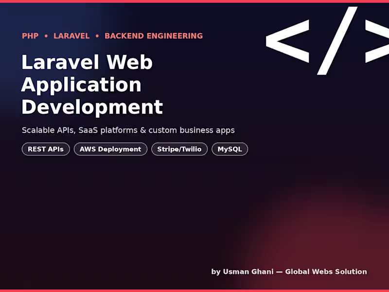 Cover image for Laravel Web Application Development
