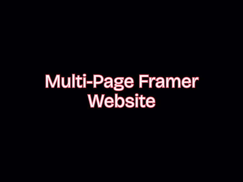 Cover image for Multi-Page Framer Website