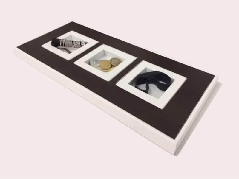 Cover image for This versatile valet tray, projected
