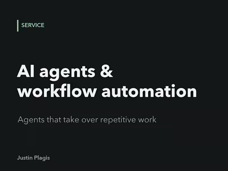 Cover image for AI agents & workflow automation