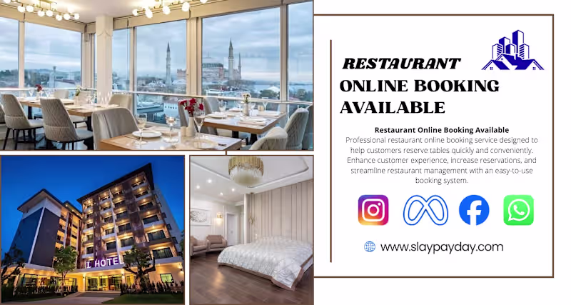 Cover image for Restaurant Online Booking System in