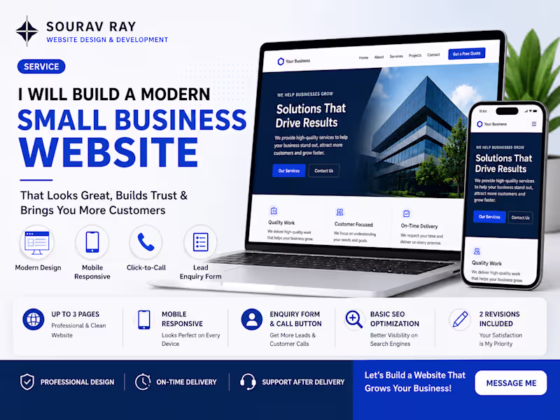 Cover image for I  build a modern small business website with lead capture