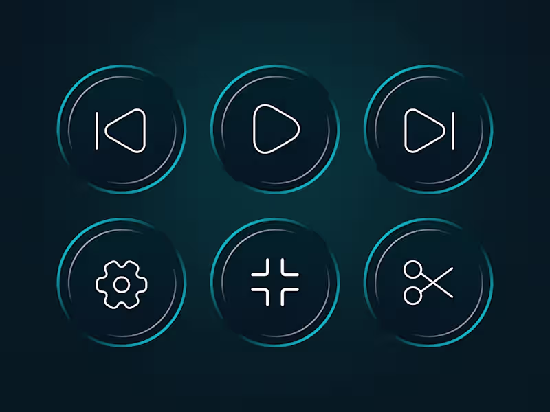 Cover image for Icon set for video player