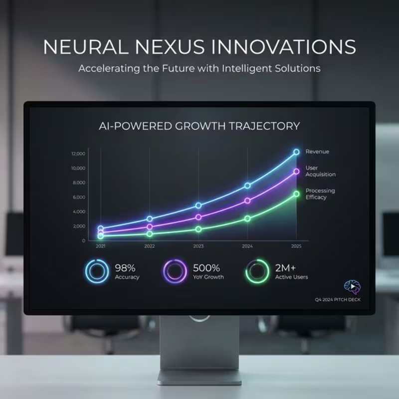 Cover image for **Premium AI Startup Pitch Deck**
Designed