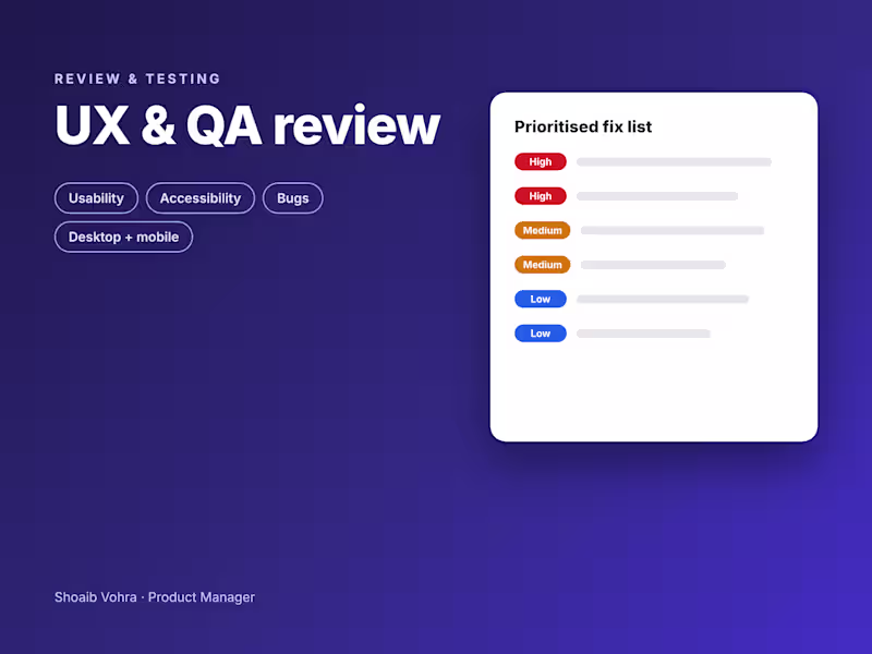 Cover image for Product & UX Audit: Find What Is Costing You Users