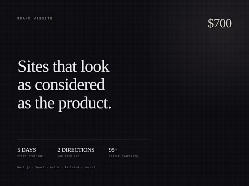 Cover image for Brand Website for Premium Labels - Live in 5 Days