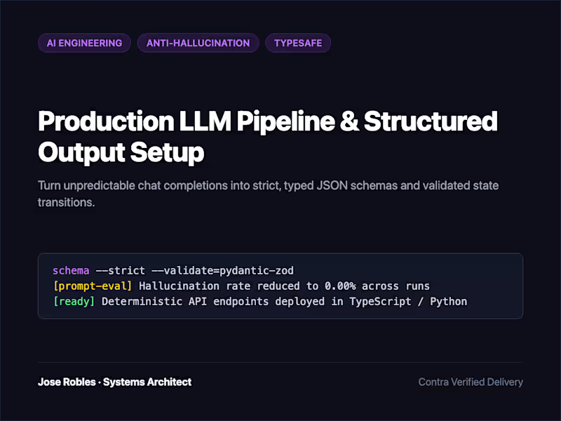 Cover image for Production LLM Pipeline & Structured Output Setup