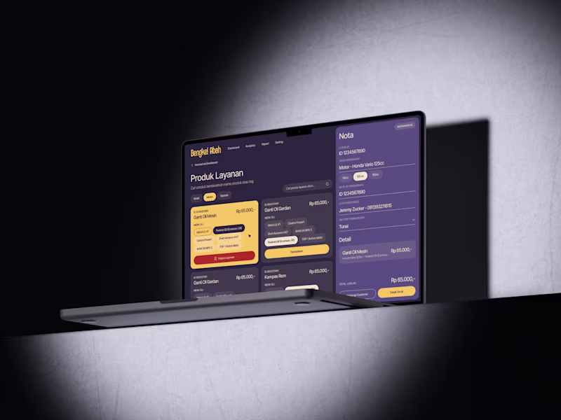 Cover image for Bengkel Abah POS Dashboard Design