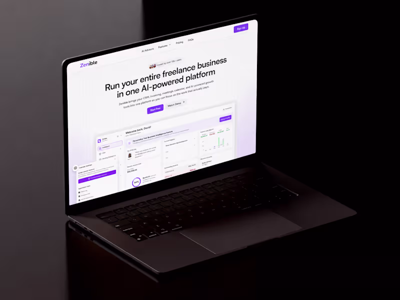 Cover image for Zenible AI-Powered SaaS Landing Page