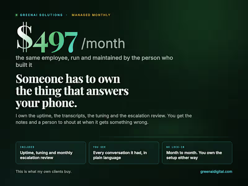 Cover image for AI Employee - built, run and maintained monthly