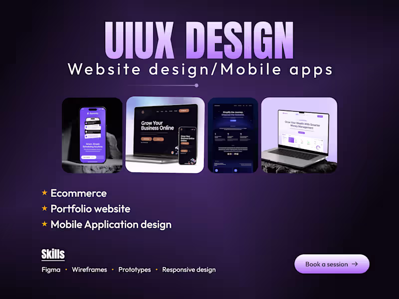 Cover image for UI/UX Designer specializing in ecommerce & Mobile Apps