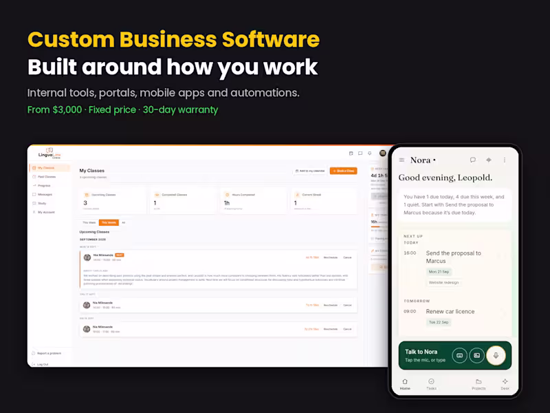 Cover image for Custom Business Software