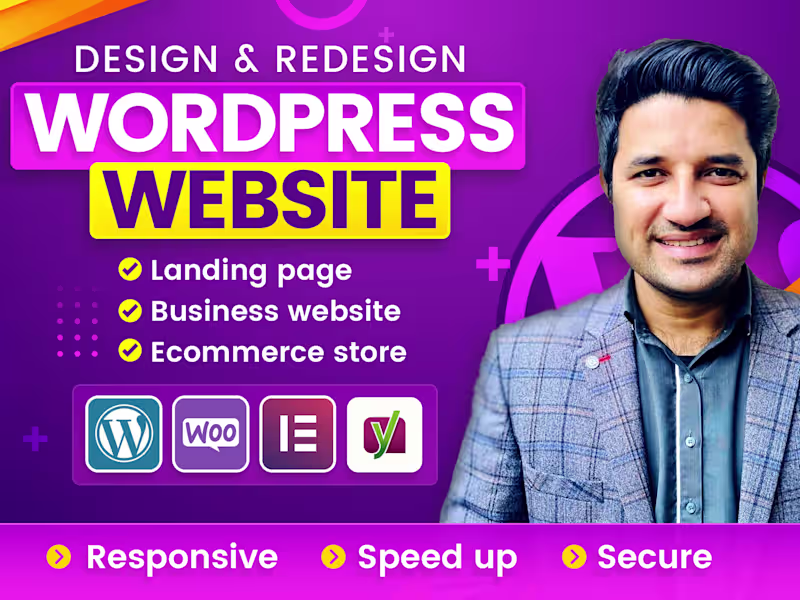 Cover image for custom wordpress website design redesign landing page 