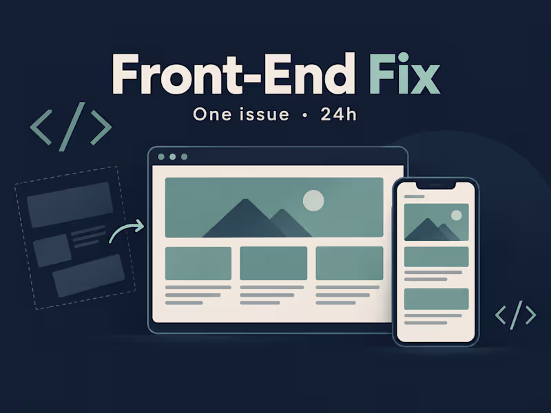 Cover image for 24h Website Front-End Bug Fix — One Issue