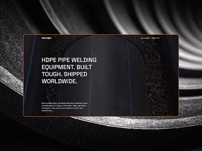 Cover image for Weldpoly — Industrial Site & Custom Quote Builder