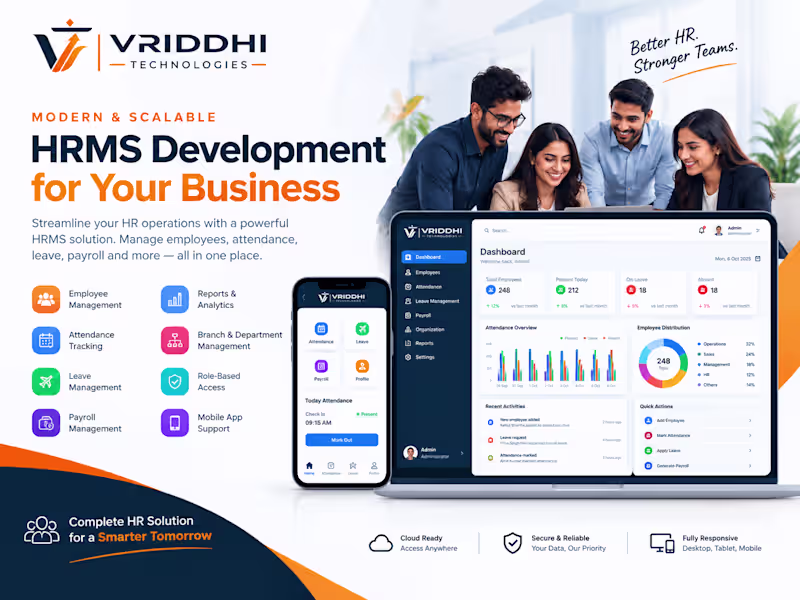 Cover image for HRMS Development for Employee & Payroll Management