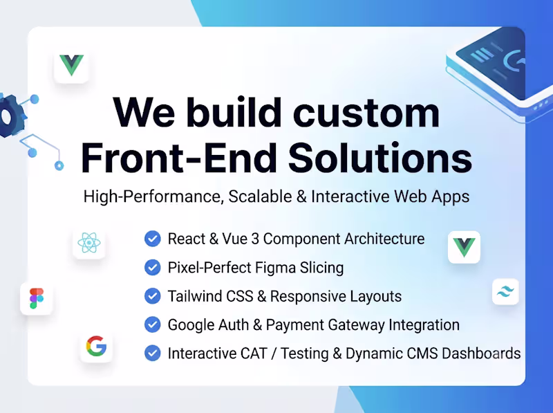 Cover image for Modern Front-End Web Development (React, Vue & Tailwind)