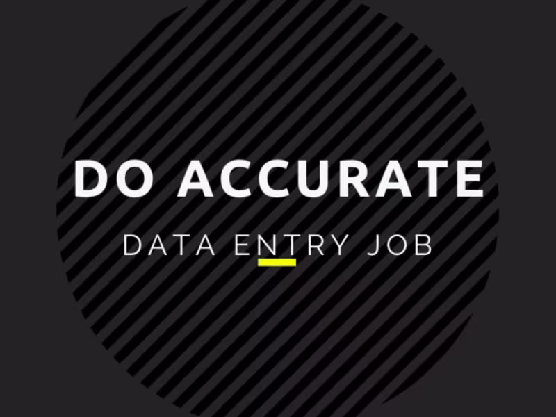 Cover image for I will do accurate data entry jobs with Excel and word