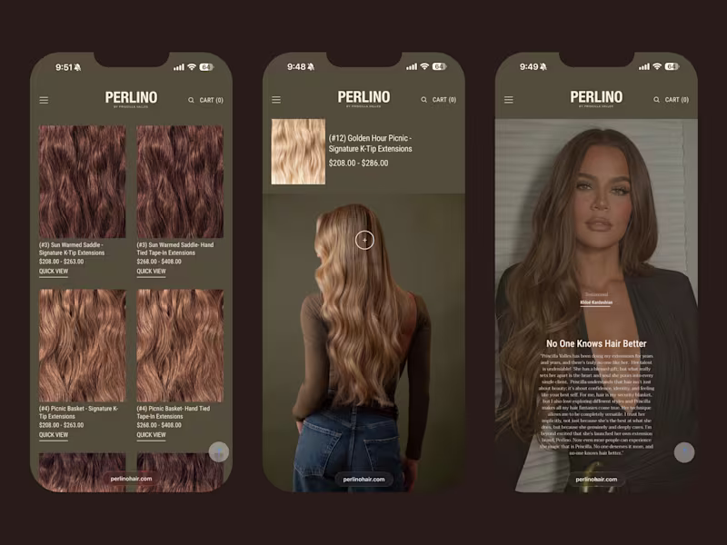 Cover image for Perlino | Shopify Ecommerce Launch for Luxury Hair Extensions
