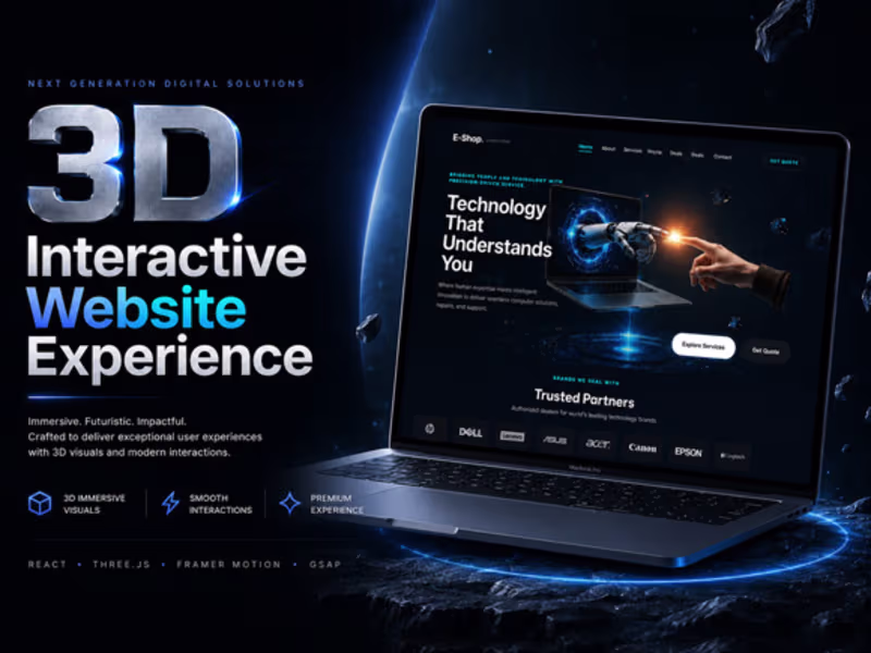 Cover image for 3D Interactive Ecommerce Platform Design
