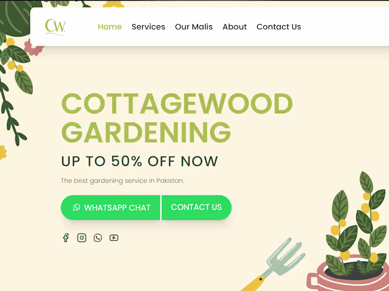 Cover image for CottageWood Gardening Web Application