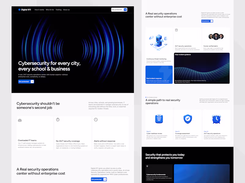 Cover image for Digital 911 Cybersecurity Website Design