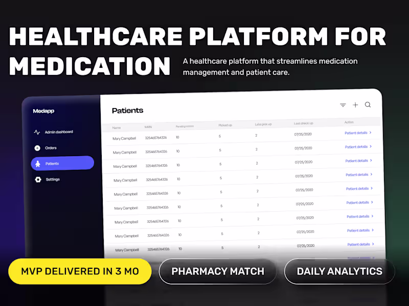 Cover image for 💊 Healthcare Platform for Medication Management