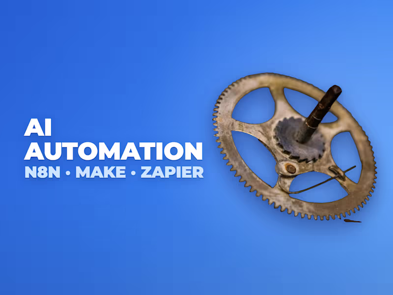 Cover image for AI workflow automation in n8n, Make or Zapier