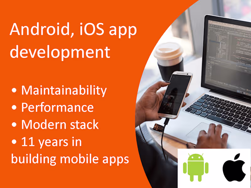 Cover image for Android + iOS app development (Kotlin Multiplatform)