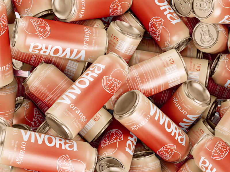 Cover image for VIVORA Brand Identity & Package Design  Modern Beverage Branding