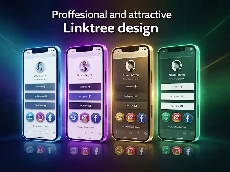 Cover image for Professional Linktree / BioLink Design for Businesses