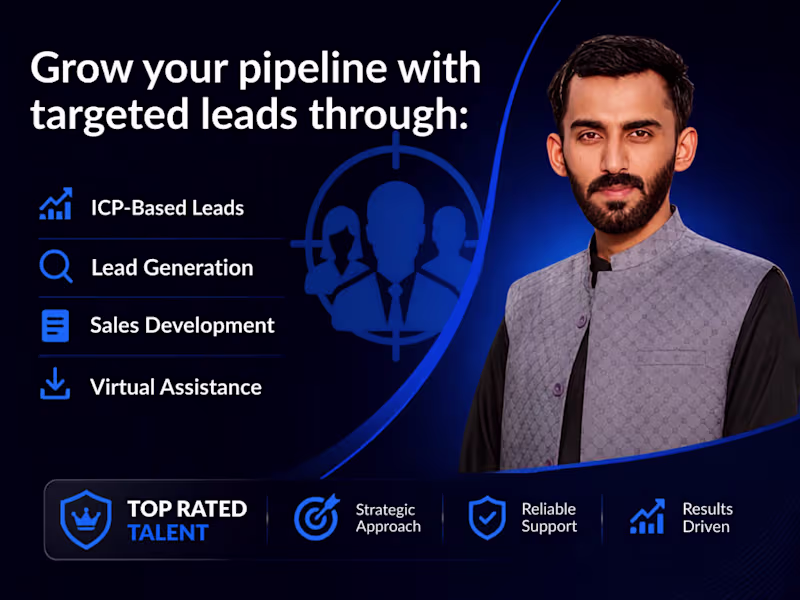 Cover image for You will get B2B LEAD GENERATION on ICP for your business.