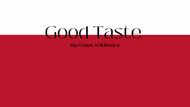 Cover image for HOME | Good Taste By Ariane Wildbeard | Fashion | Food | Travel…
