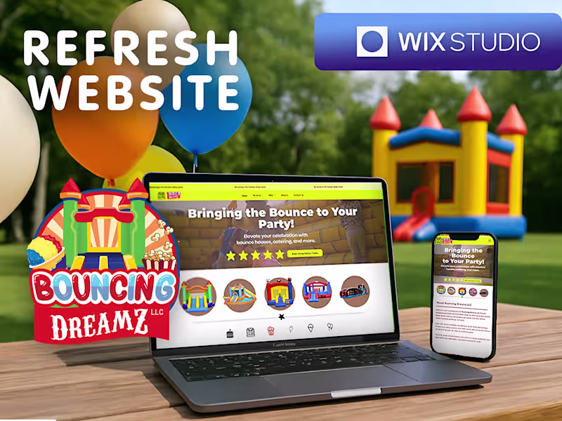 Cover image for Bouncing Dreamz LLC – Website Glow Up