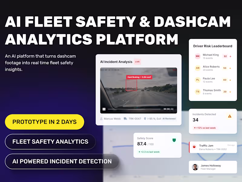 Cover image for 🚛 AI Fleet Safety & Dashcam Analytics Platform