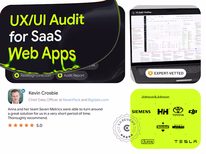 Cover image for UX/UI Audit for SaaS Web Applications