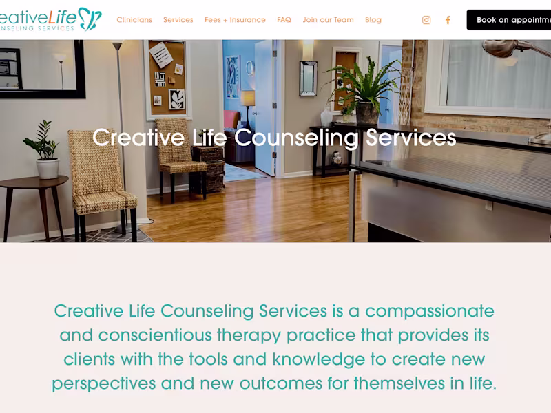 Cover image for Web Design - Creative Life Counseling Services