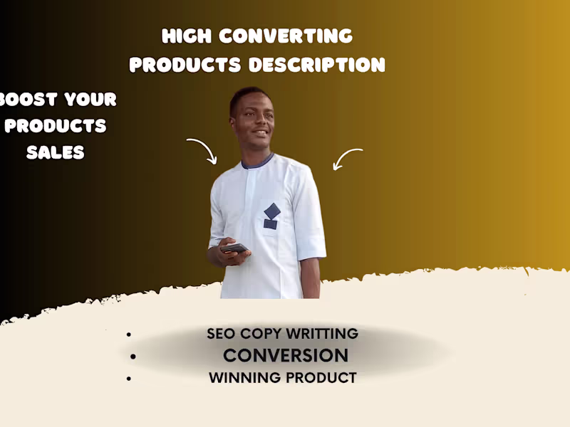 Cover image for I'll write converting product listing description and content