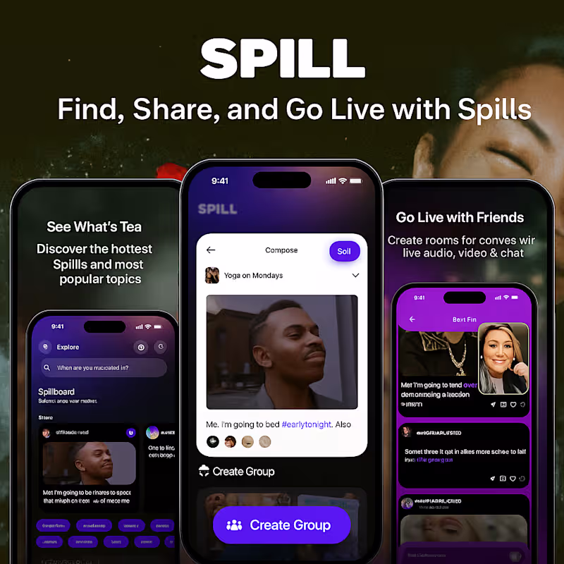 Cover image for Swift| SwiftUI | Spill‑App – Social Media & Community Platform